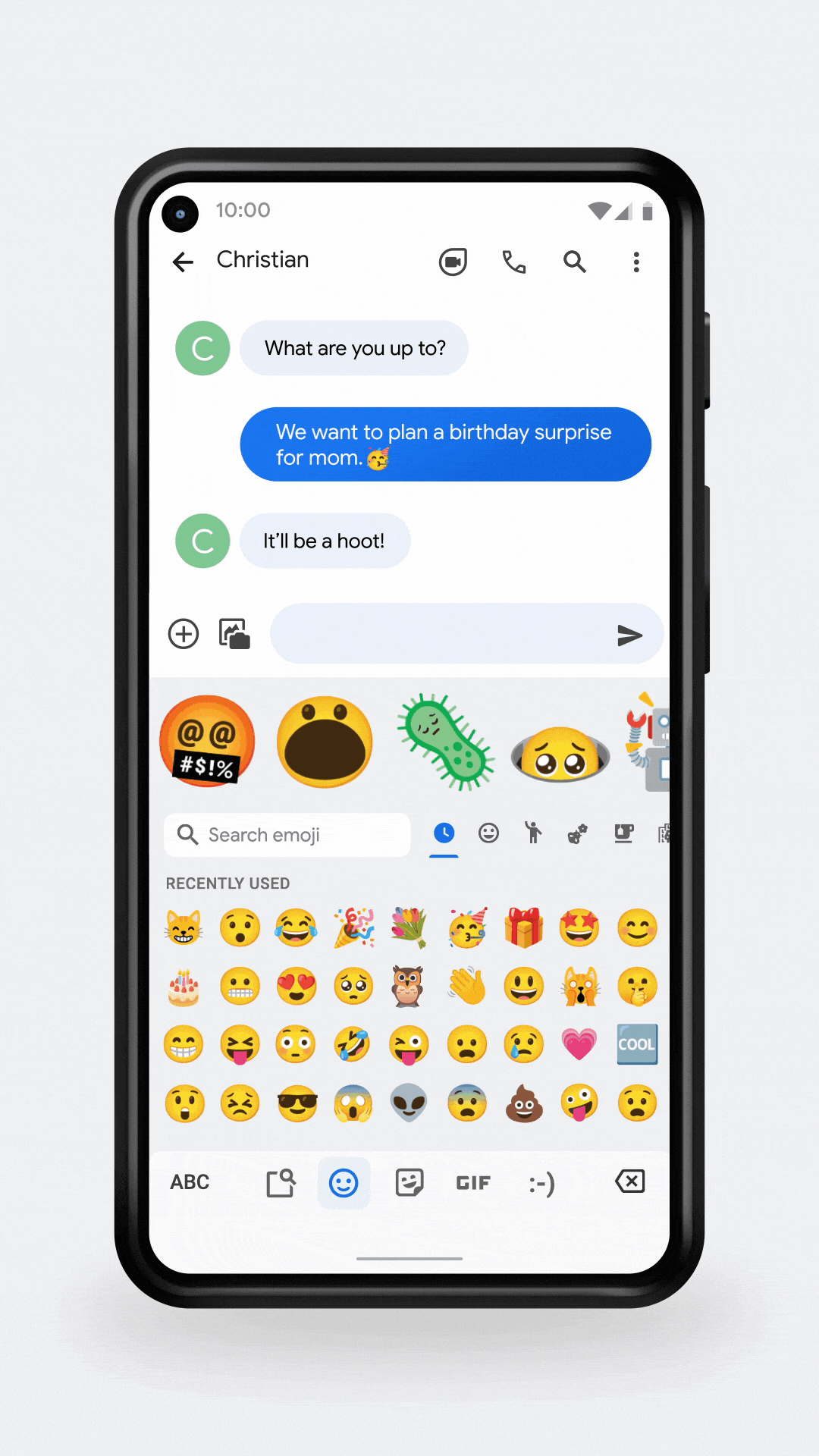 android 12 gboard emoji stickers