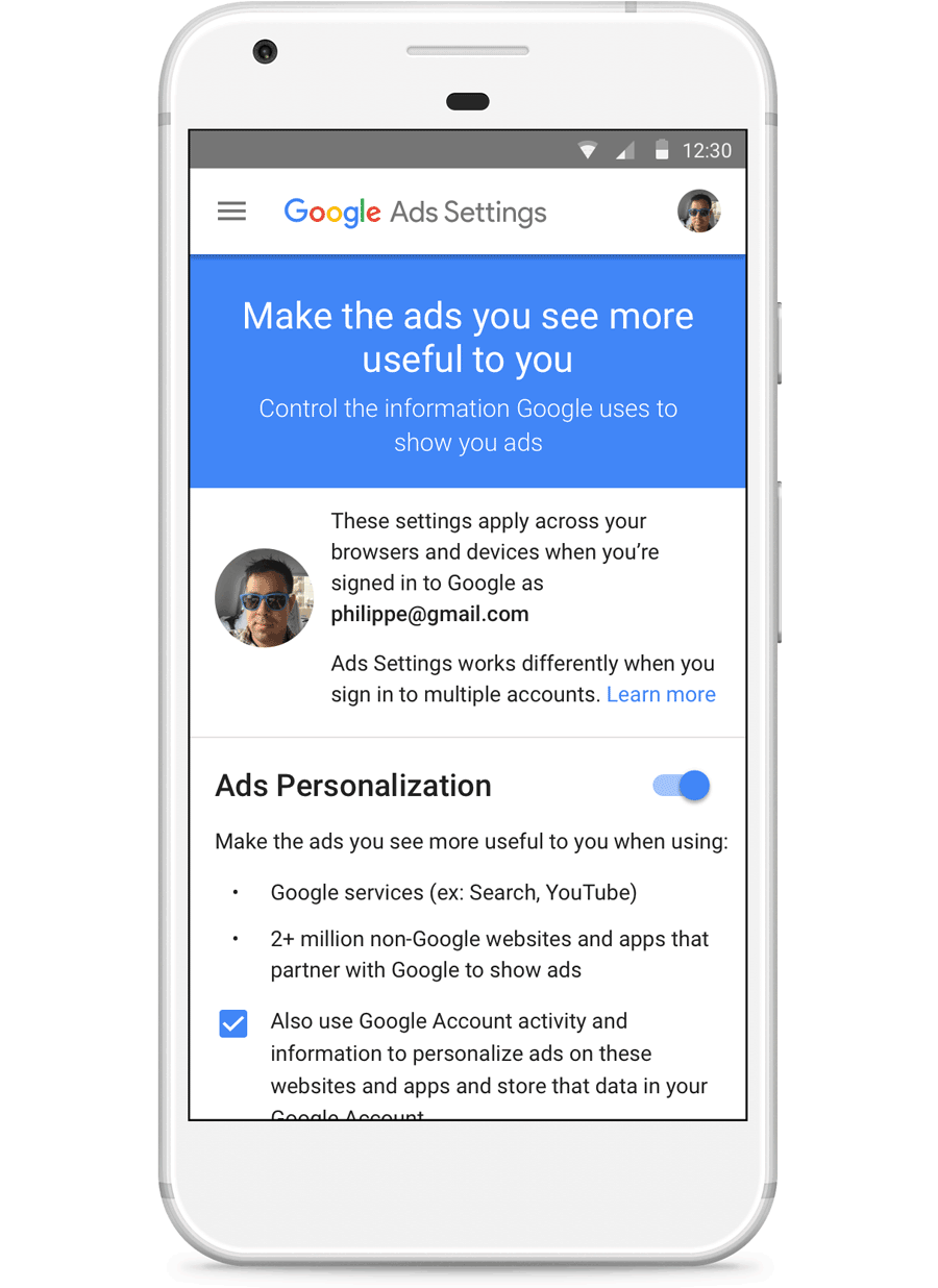 google mute ads