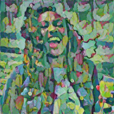 Image of a photograph with multi-coloured Art Transfer filter applied