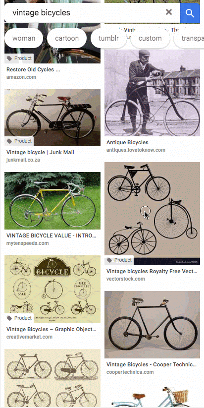 気になる自転車を調べる（出典：Google）
