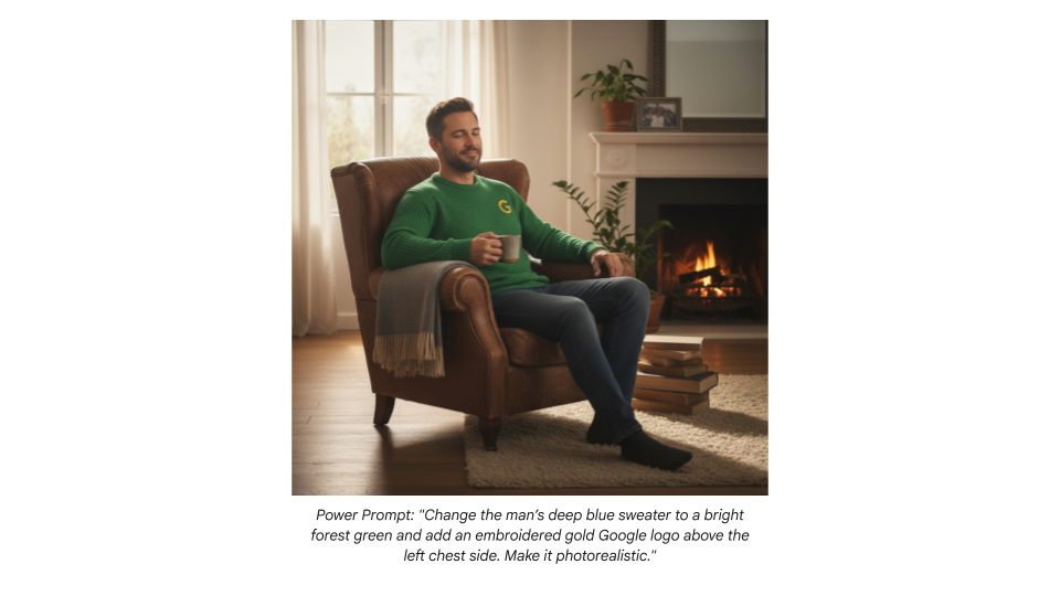 Ein Mann im grünen Pullover