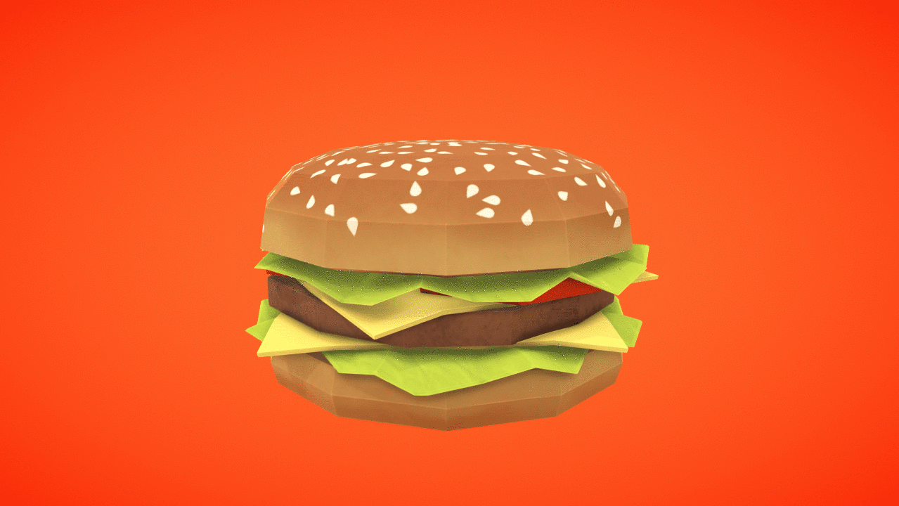 Google Poly гамбургер