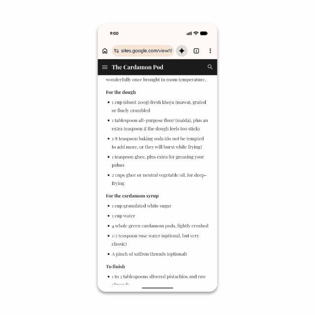 Auto browse in Chrome on Android