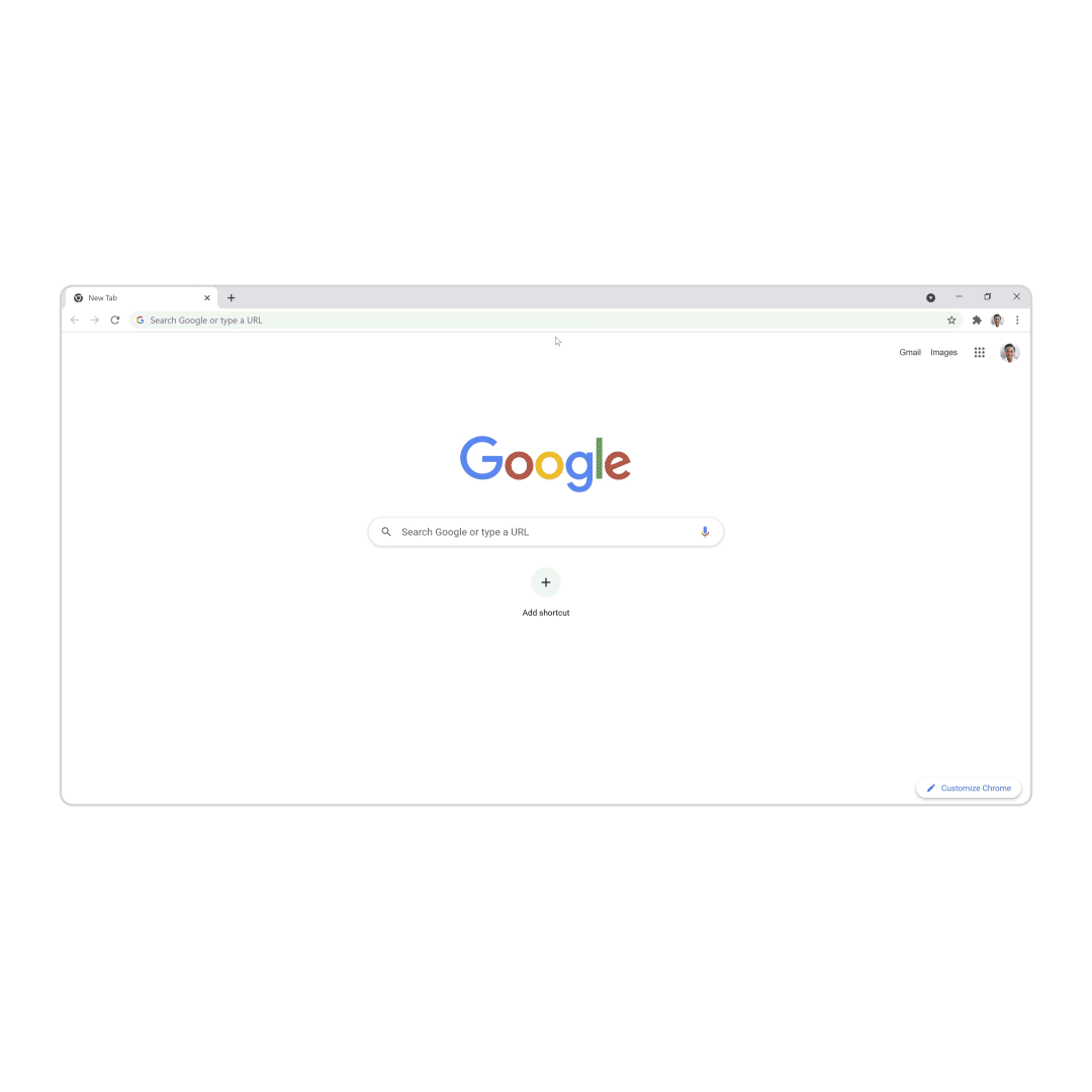 Gif image of Chrome address bar with the text "clear browser history" that then launches the "clear browser data" setting.