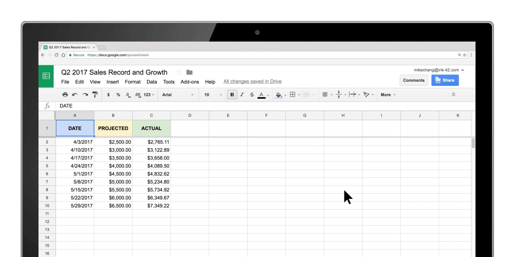 how to move graph from sheets to docs google drive