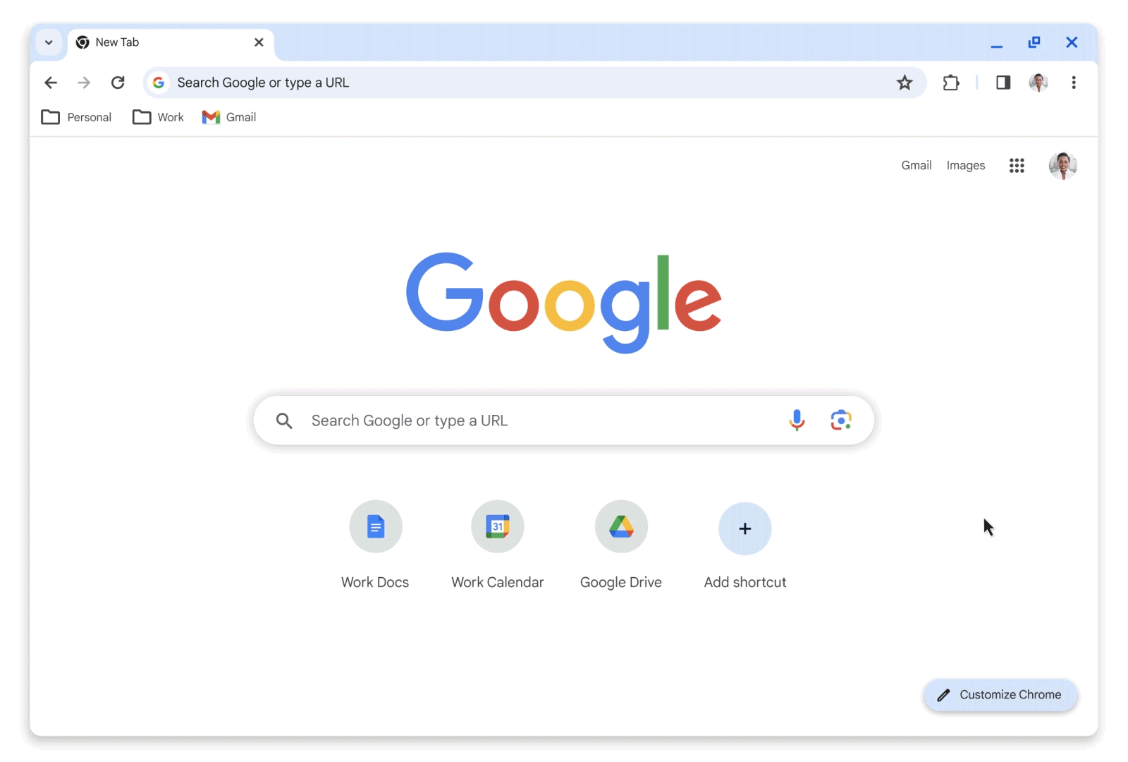 Personalisierter Chrome Browser