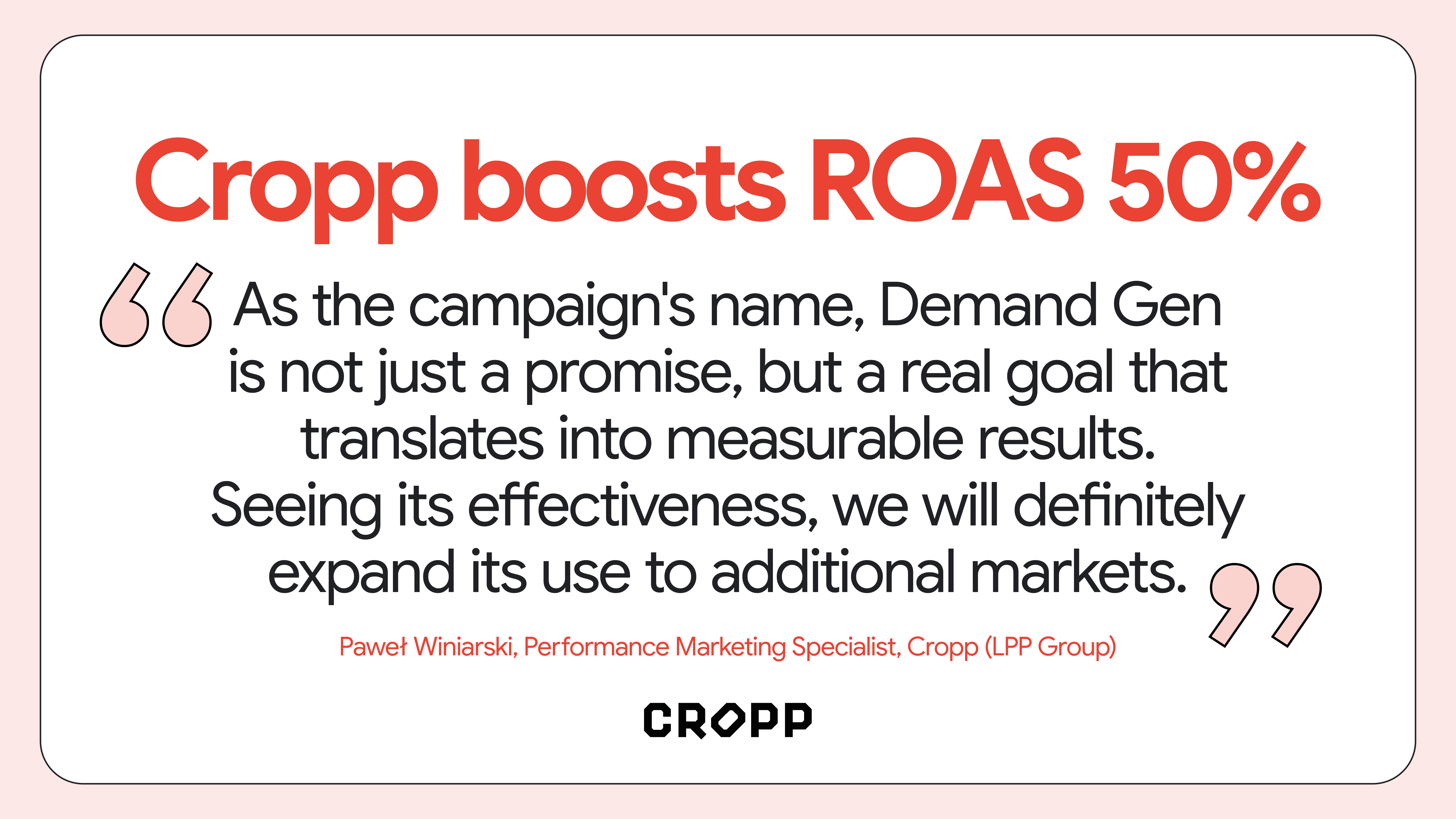 Cropp case study with quotation iconography.