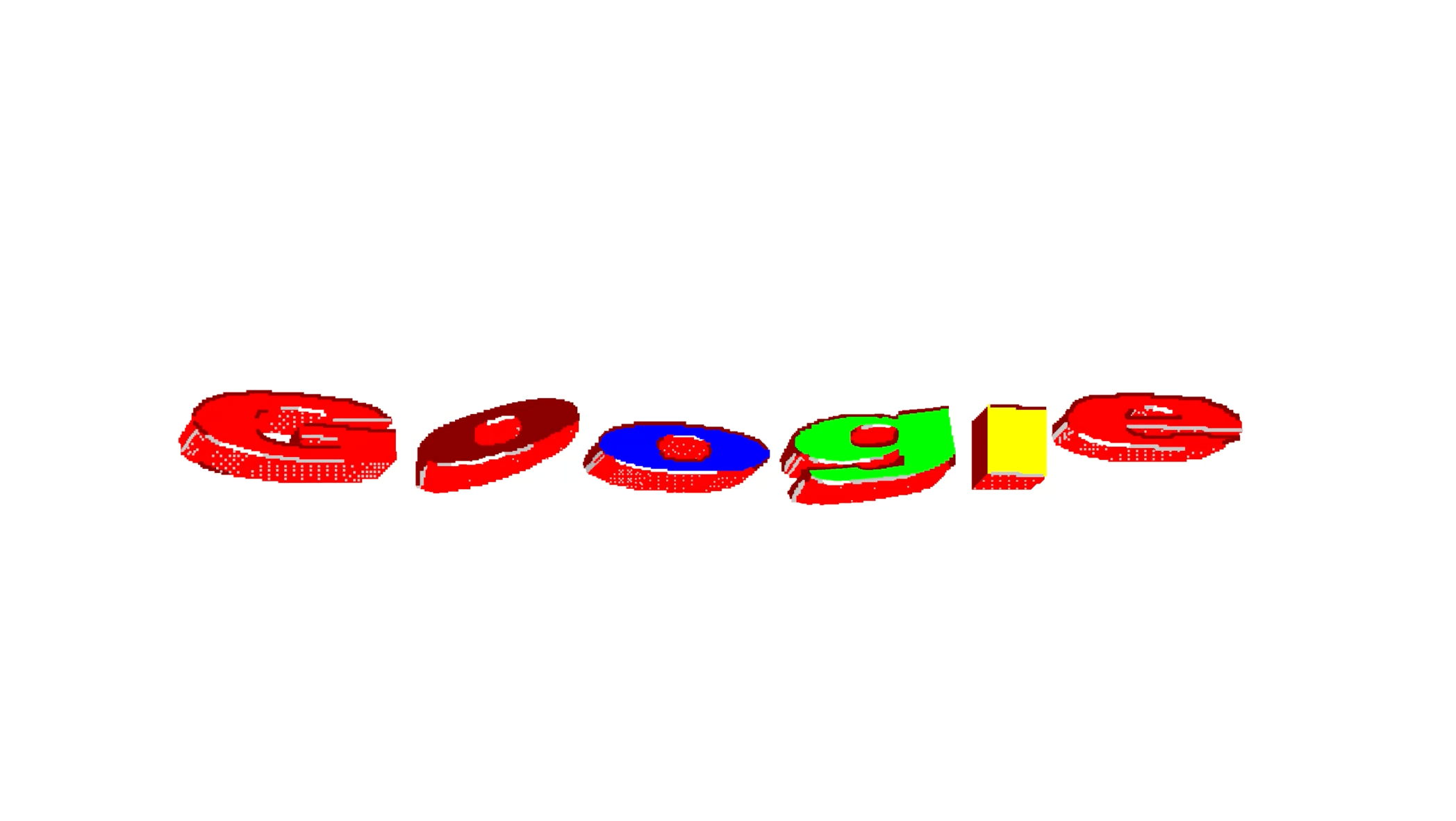 Doodle com o histórico dos logos do Google