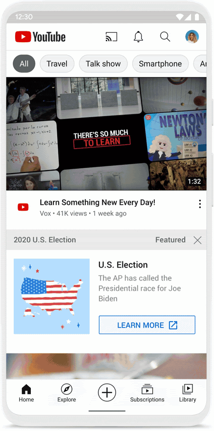 Google’s election results search feature