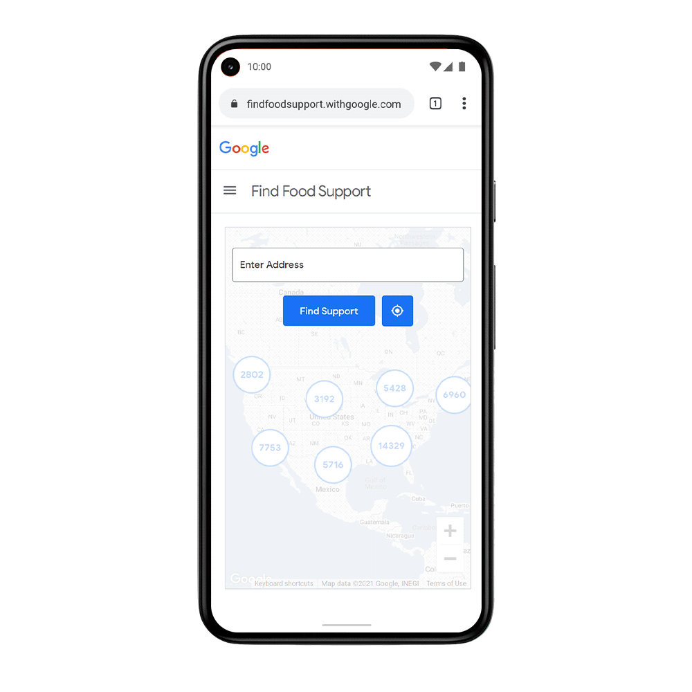 Google Launches Food Support Website in The United States