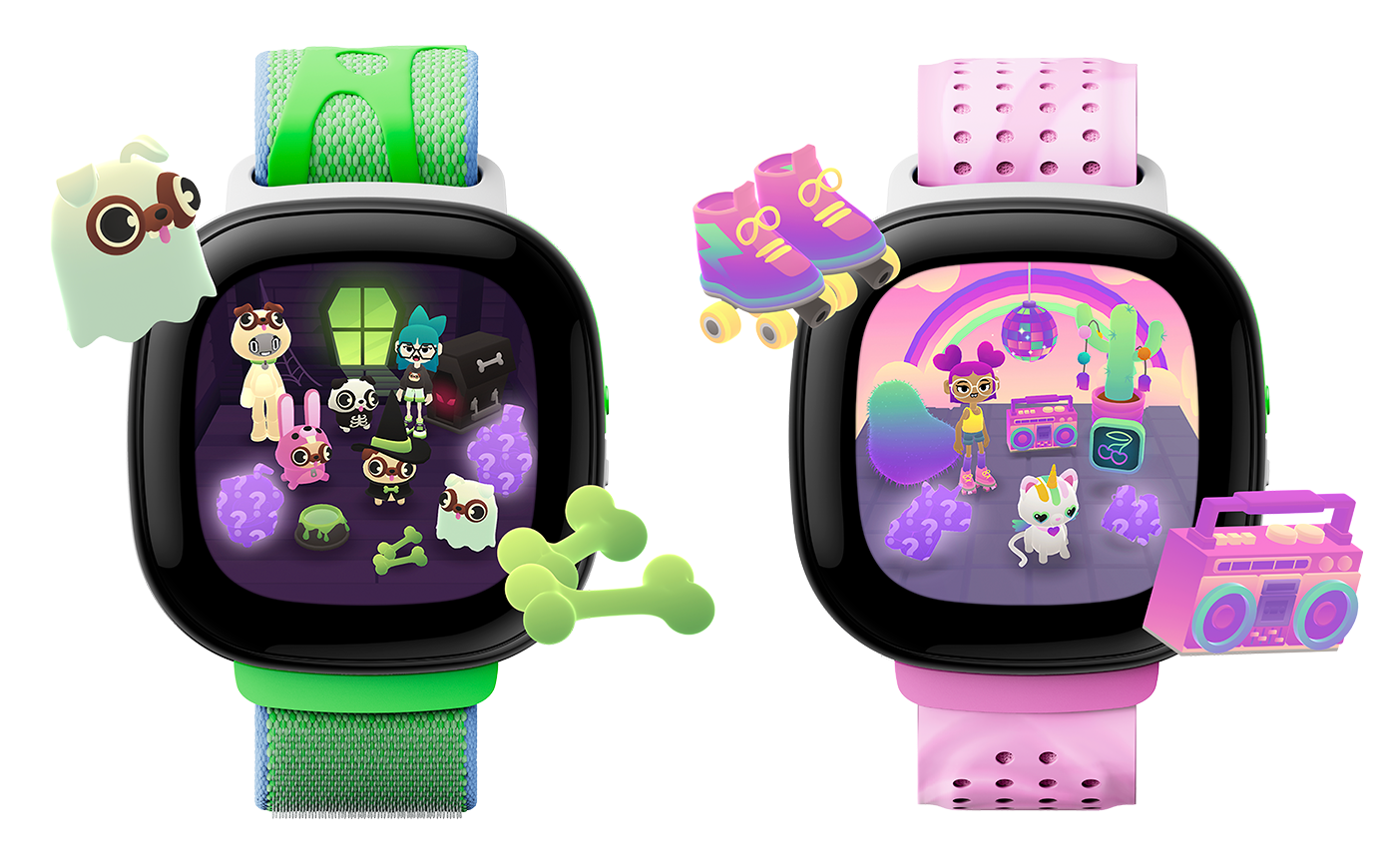 Spooky Pugs and Glitterbomb Skate bands