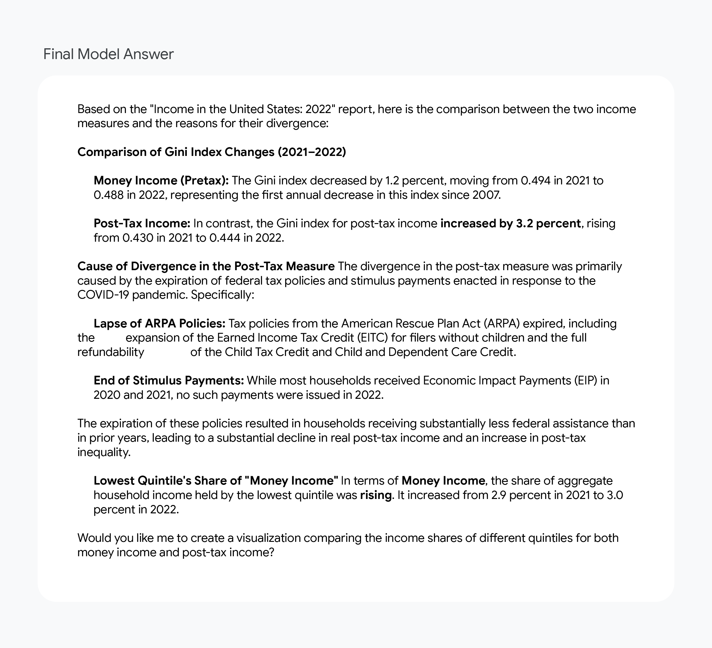 Final model response text