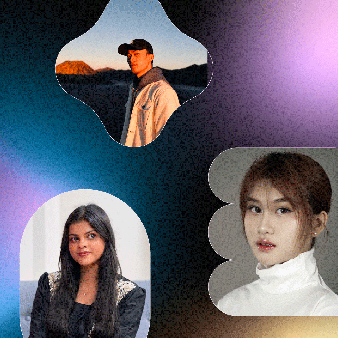 Collage featuring three Gen Z content creators: Ngân Đây Channel, Rah Gadget, and Jennie MJ.