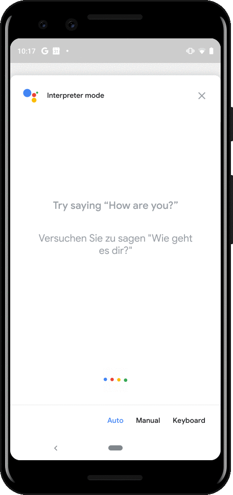 Google Assistant_interpreter mode en mobile.gif