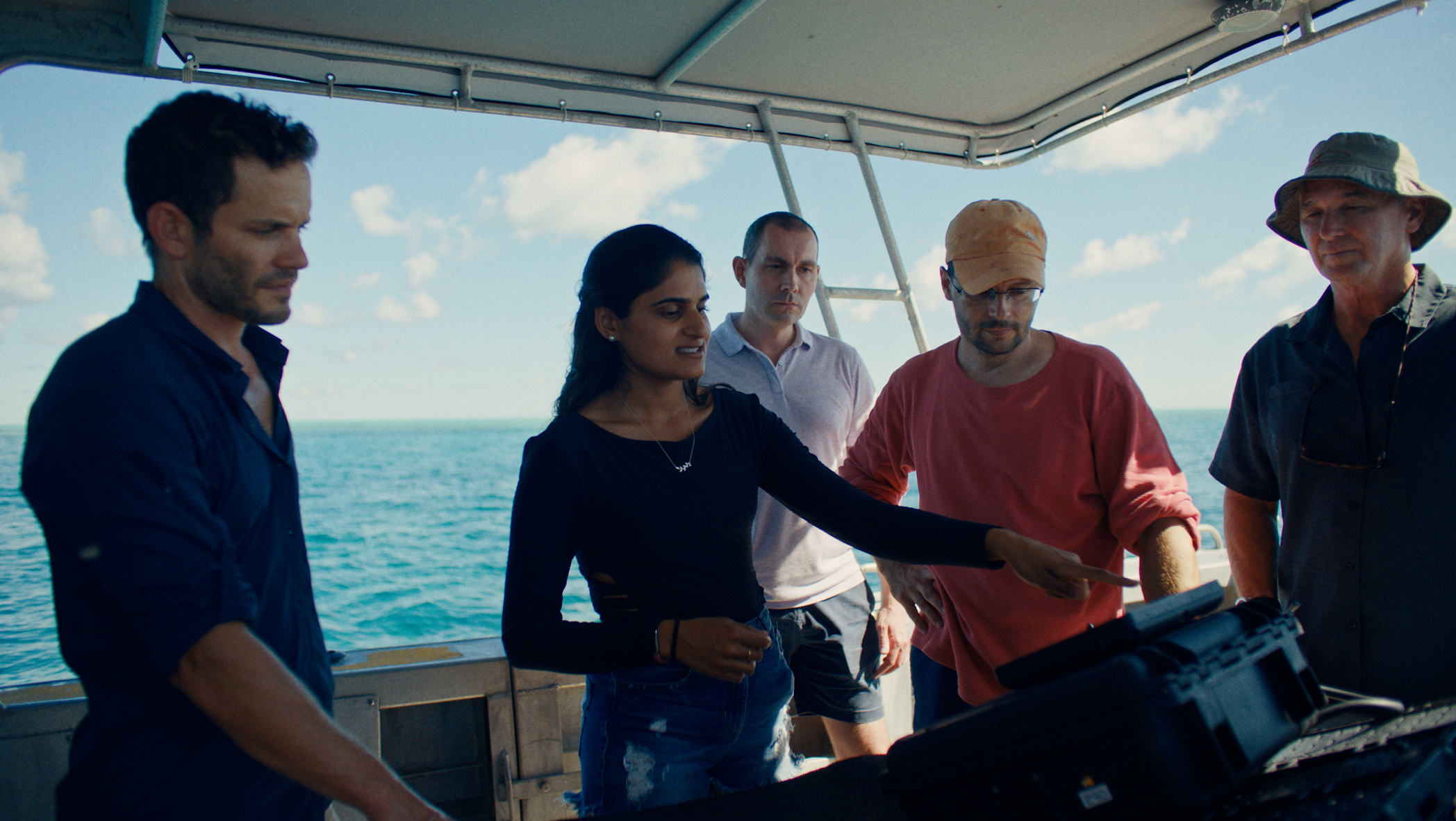 Researchers from Google and CSIRO working on the Great Barrier Reef
