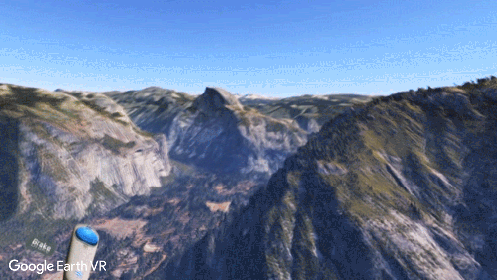 Google Earth VR flyover