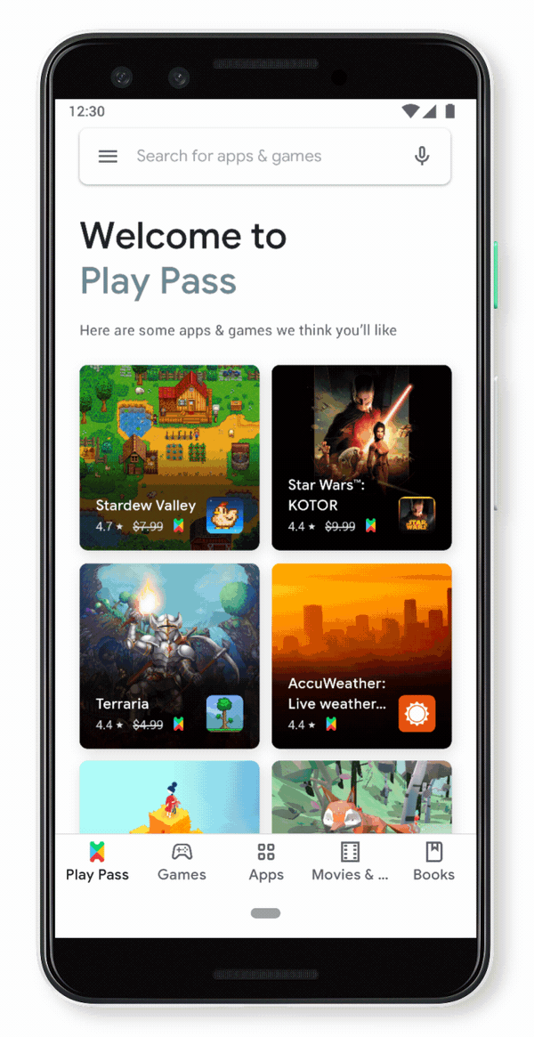 Google Play Pass 一推出就有 350 款遊戲及軟件