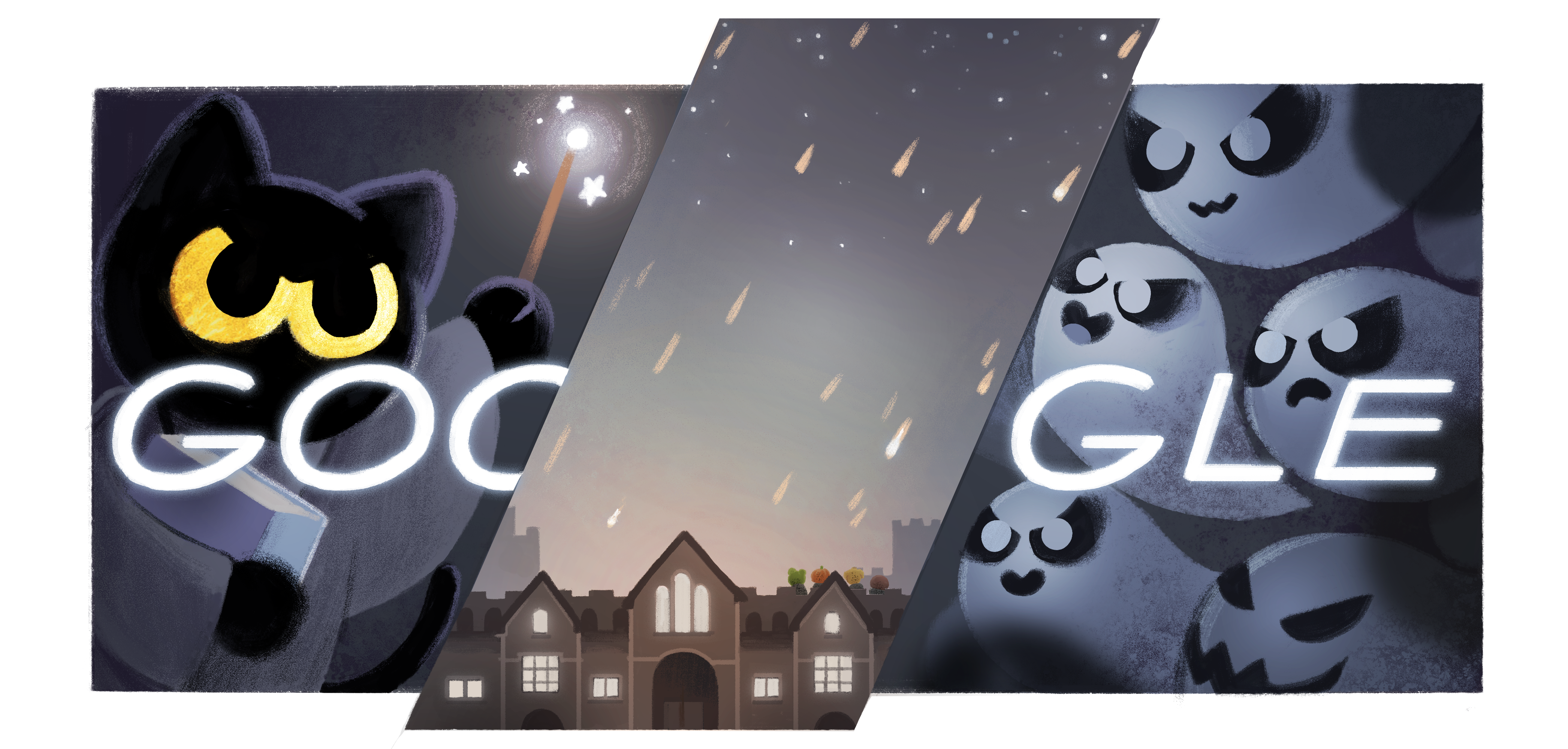 Google Doodle games: Halloween magic cat game sequel is here