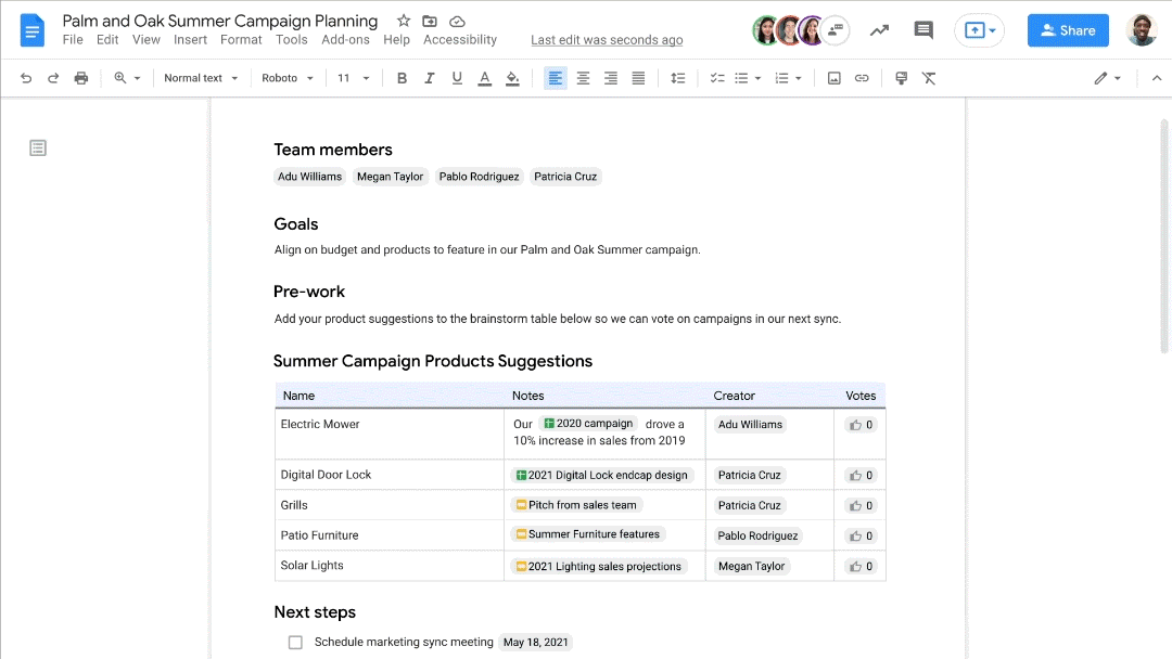 Smart Canvas integration with Google Meet