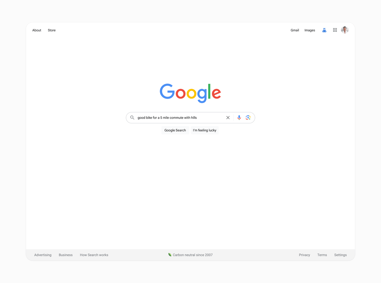 Google Search Generated Experience demonstration
