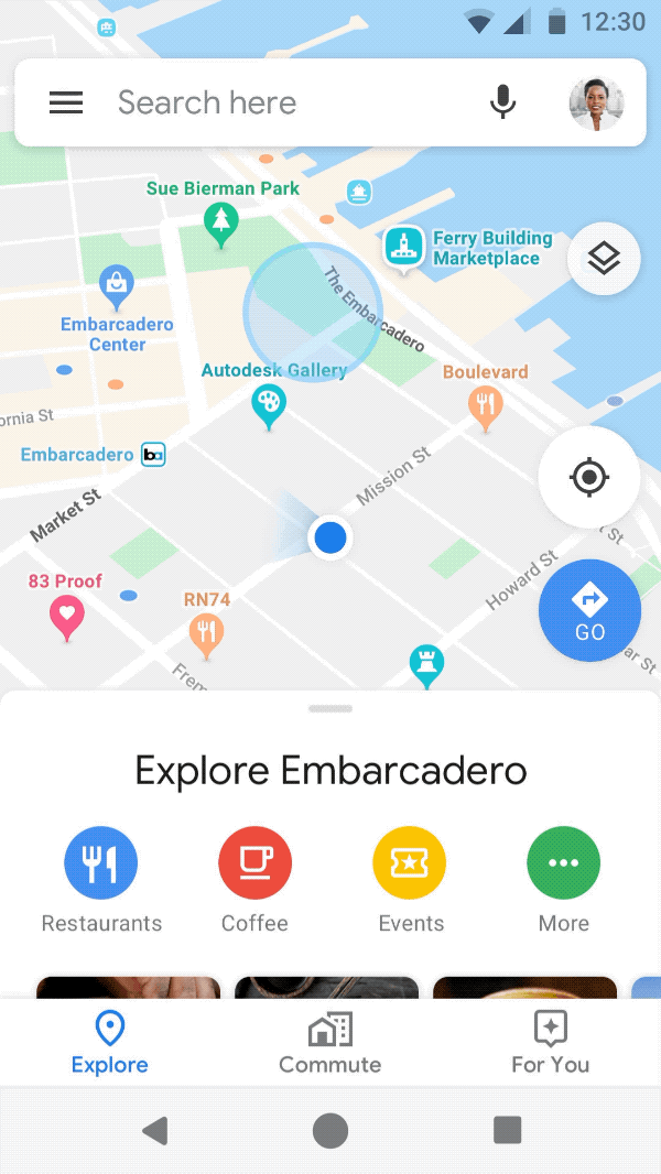 Google Maps режим інкогніто