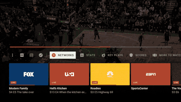 key plays youtube tv