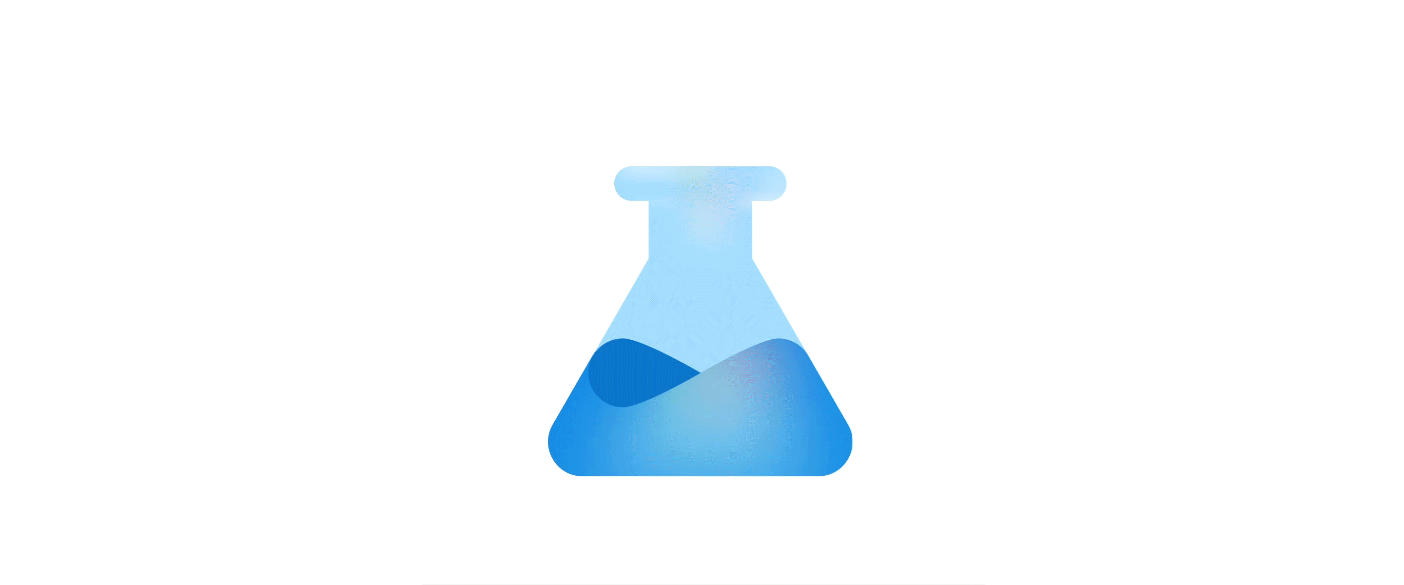 A gif of a blue beaker shaking up a multi-colored liquid