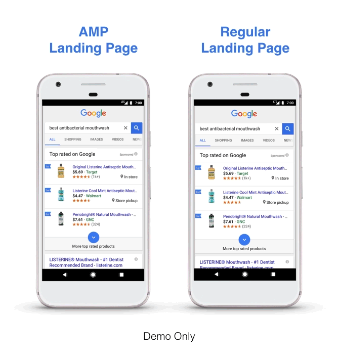 Speed up your search text ads with AMP landing pages