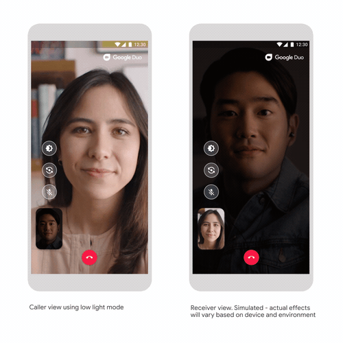 Google Duo low light