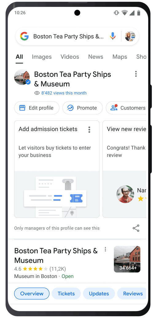 Gif showing the form to add a ticket.