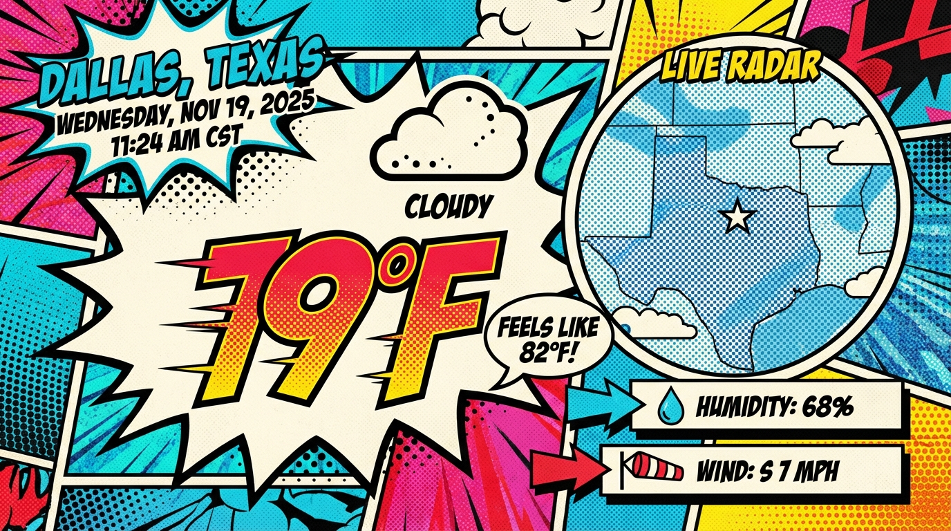 Infografía del clima en estilo historieta utilizando Nano Banana Pro