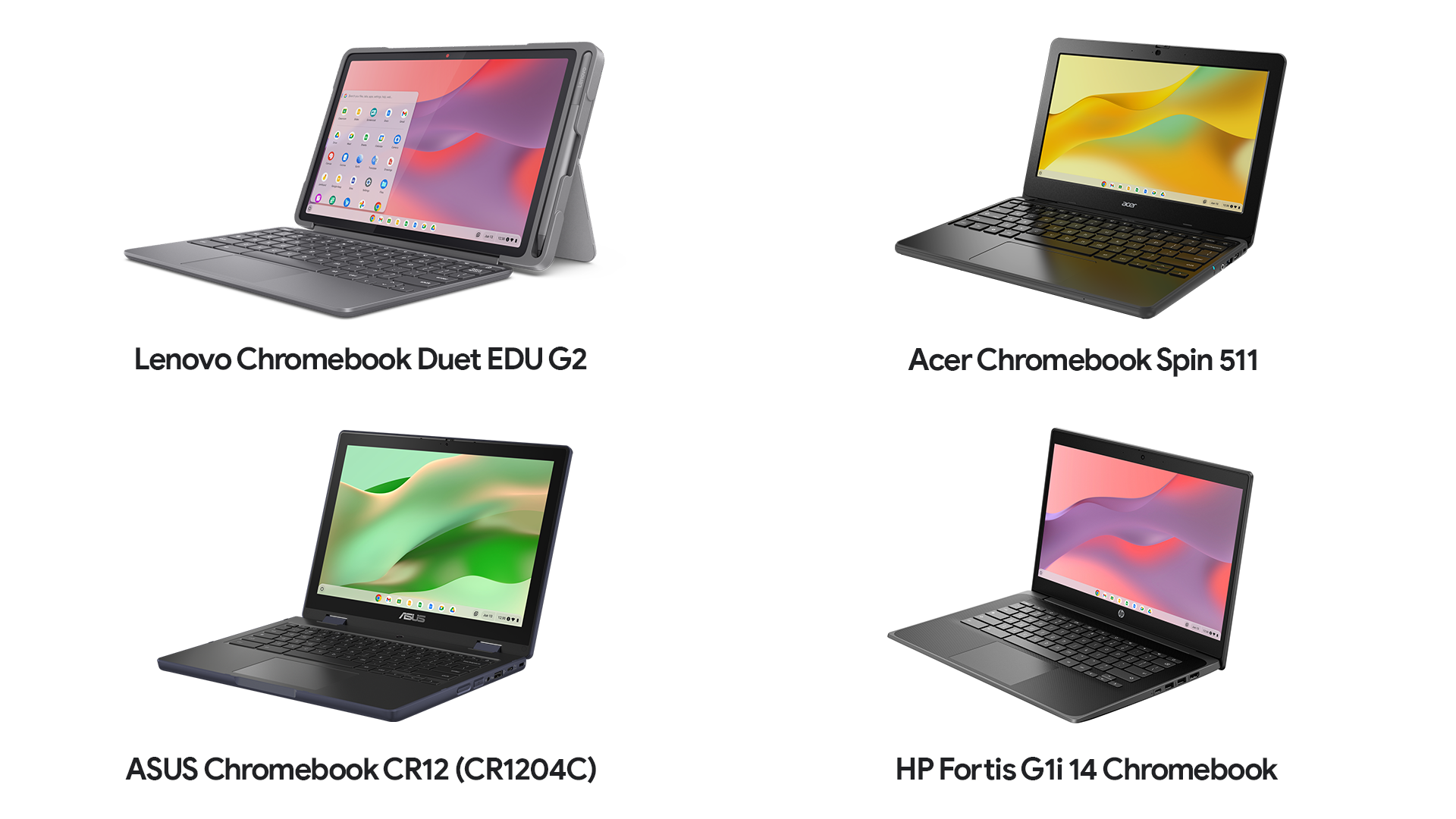 Images of new Chromebooks made for students