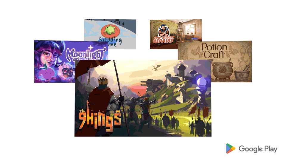 Google Play に登場予定の新しい有料インディーゲームのラインナップ：『Moonlight Peaks』、『9 Kings』、『Potion Craft』、『Low-Budget Repairs』、『Sledding Game』