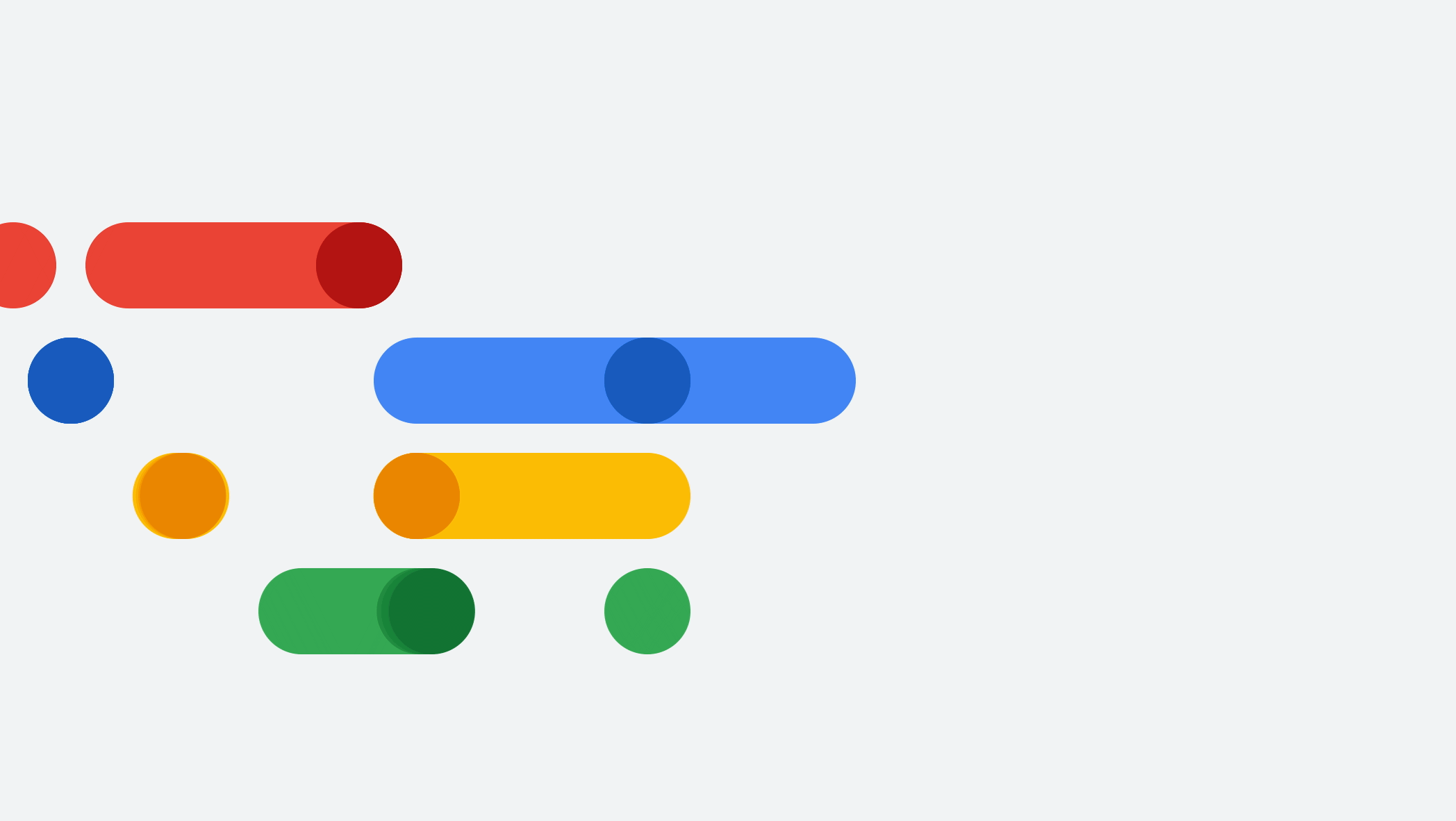 Colors of Google in an illustration design