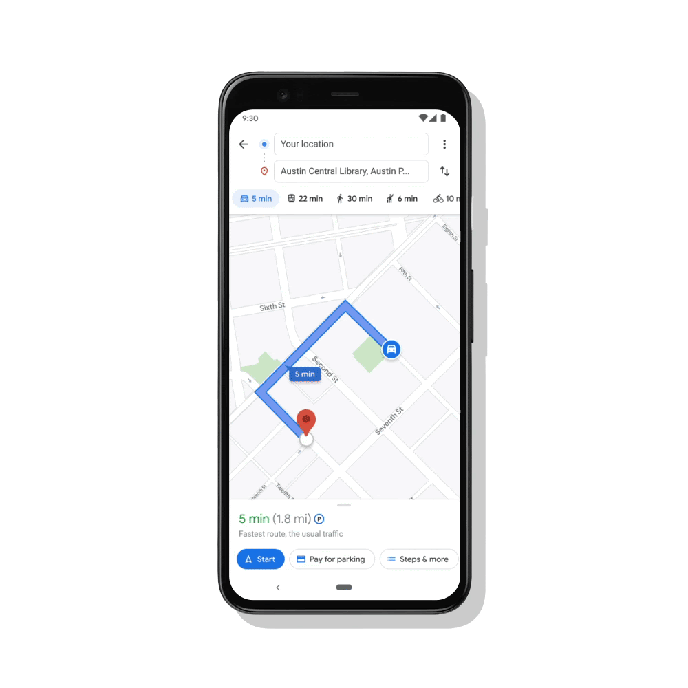 pagare il parcheggio con Google Maps