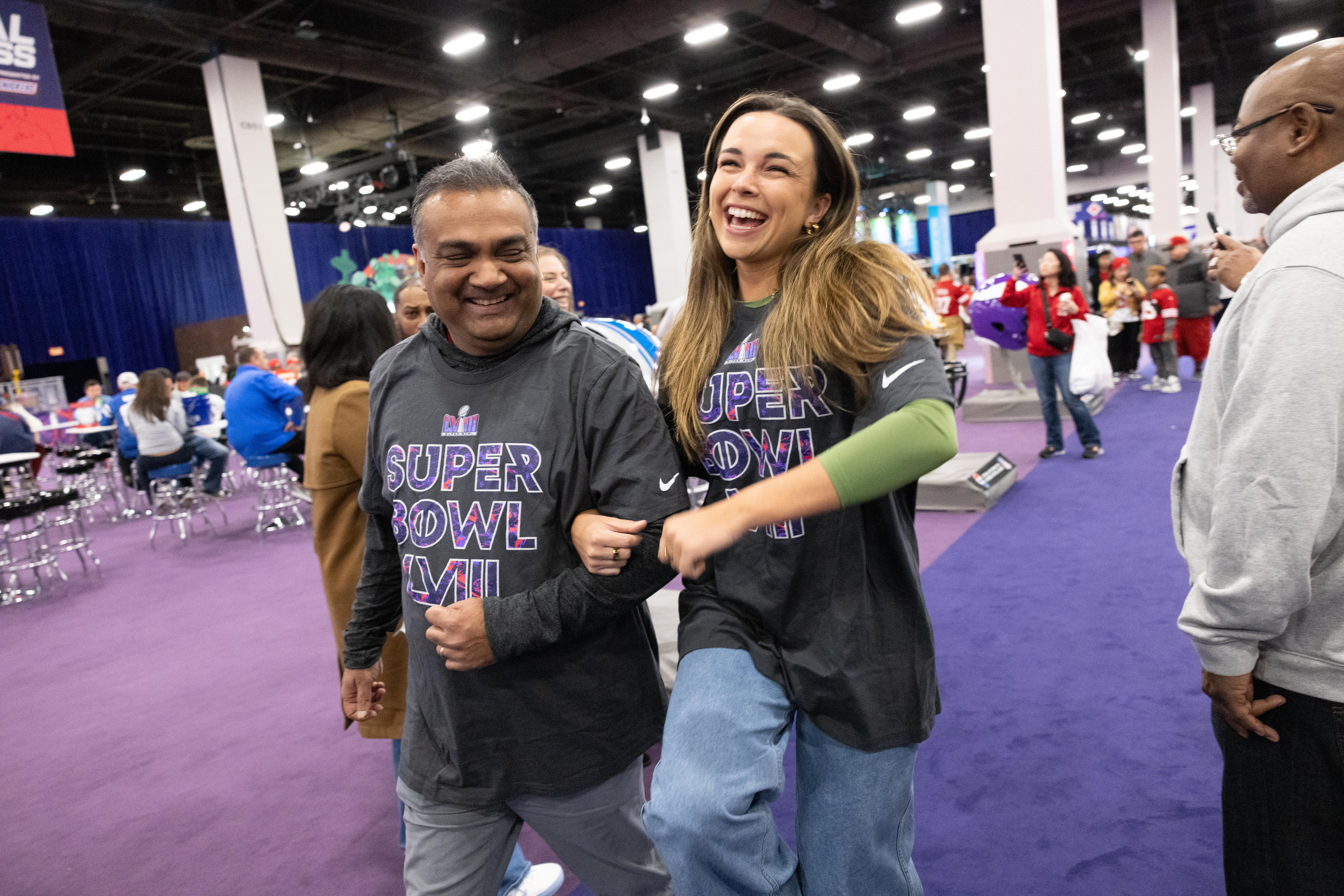 YouTube CEO, Neal Mohan skipping with Pierson