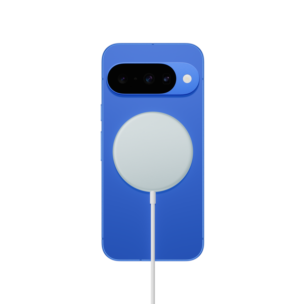 Google Pixelsnap 充電器を取り付けたGoogle Pixel スマートフォンの画像