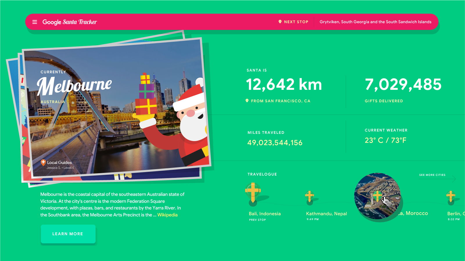 santa tracker melbourne