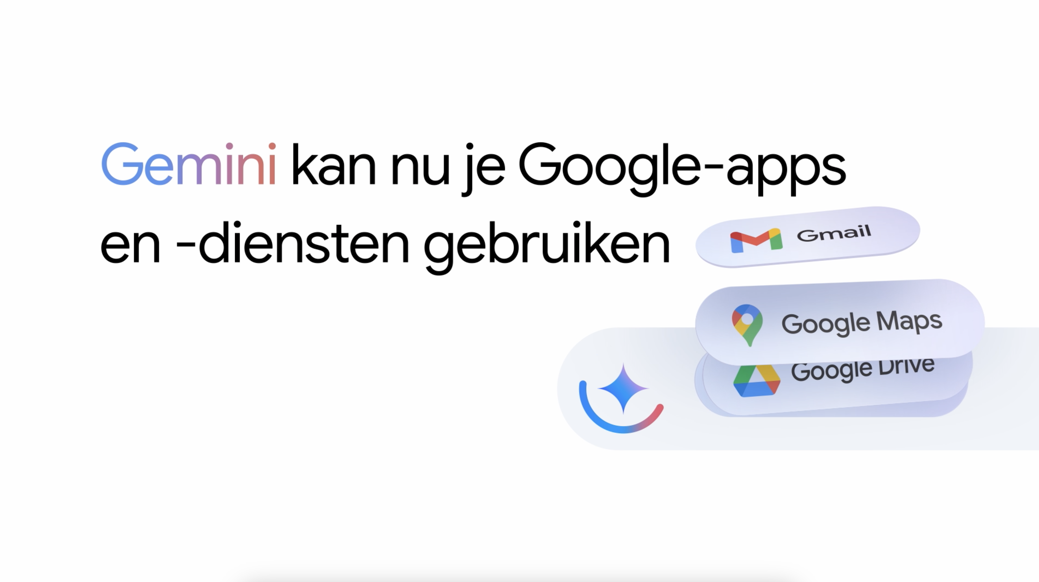 Gemini kan nu je Google-apps en -diensten gebruiken