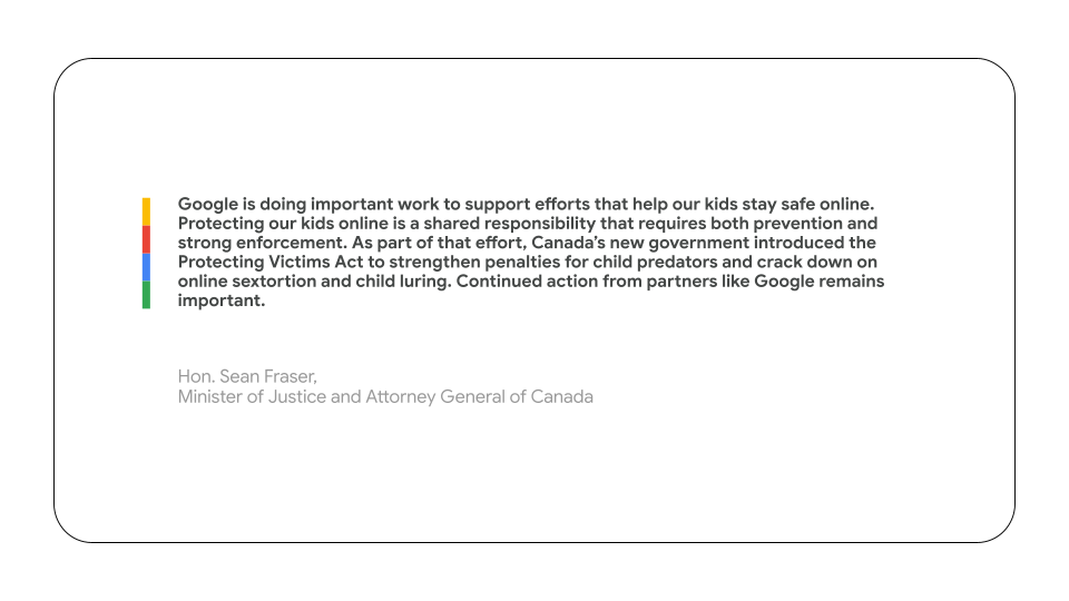Quote from the Hon. Sean Fraser (Government of Canada)