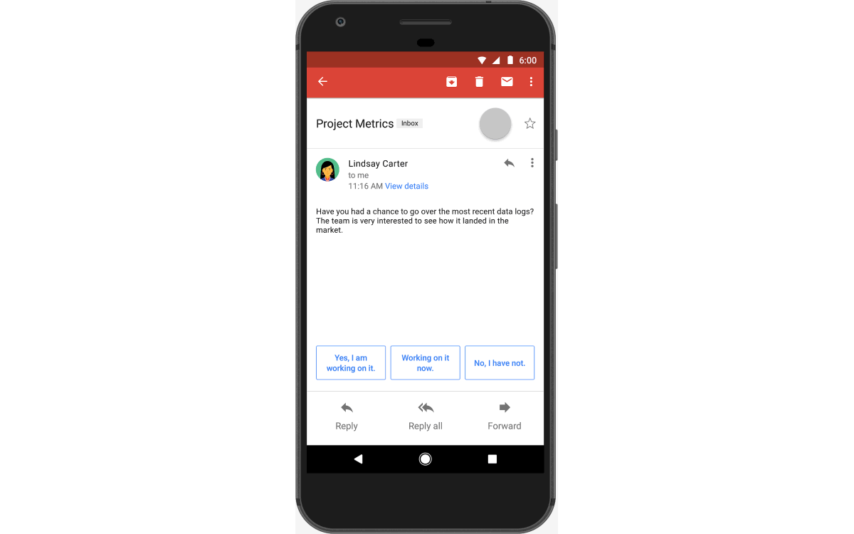 Save time with Smart Reply in Gmail