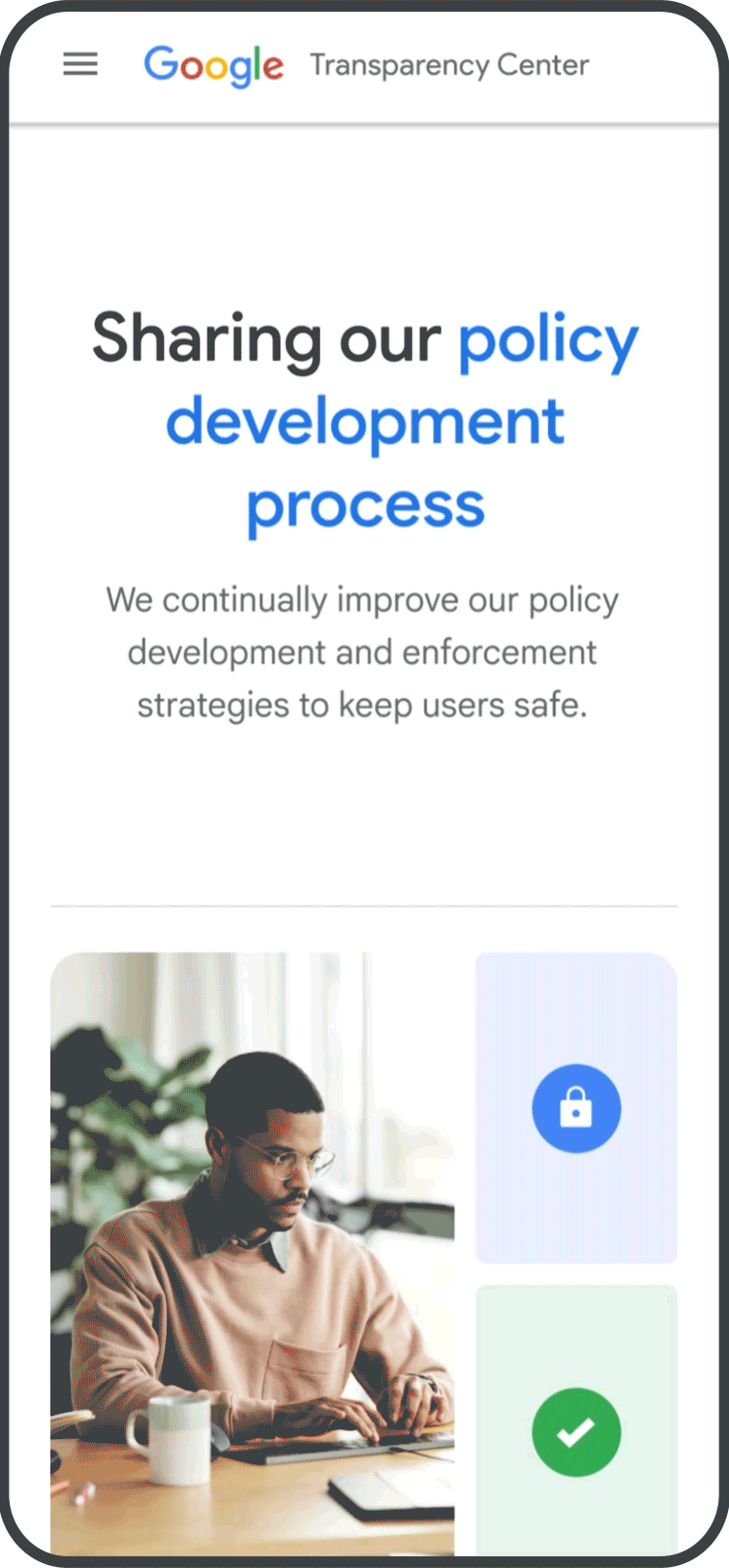 animated GIF showing the policy development process