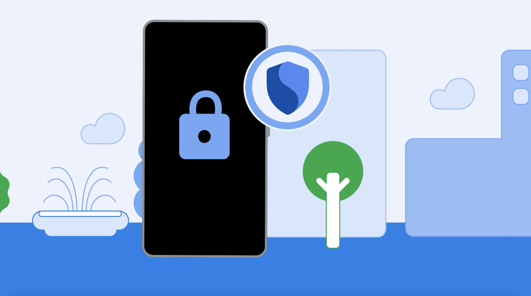 In an animation, a person steals someone’s unlocked phone. As the thief carries the phone away, it locks itself and a notification pops up: “Your device was auto-locked; a possible theft motion was detected.”