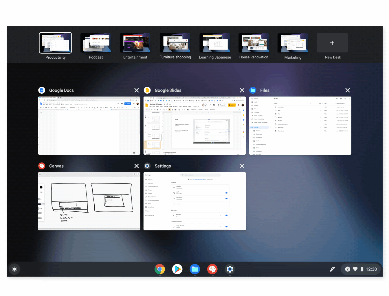 Chrome OS desks in 2021