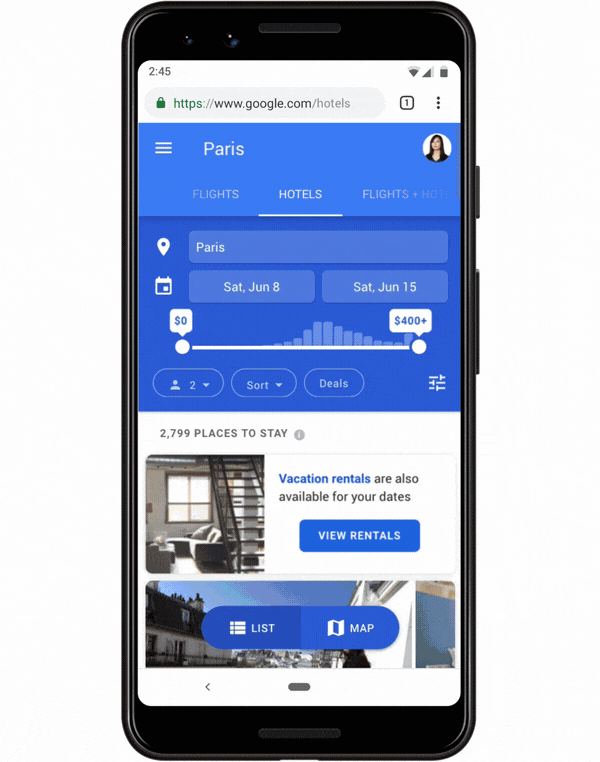 Cómo encontrar hoteles más baratos desde el móvil con lo último de Google