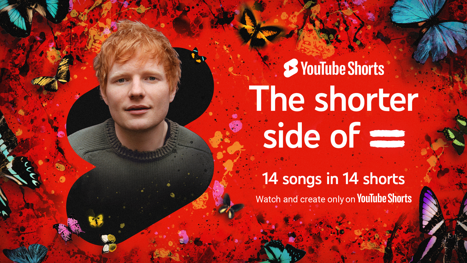 Ed Sheeran 僅在 YouTube Shorts 上分享“=”專輯的先睹為快