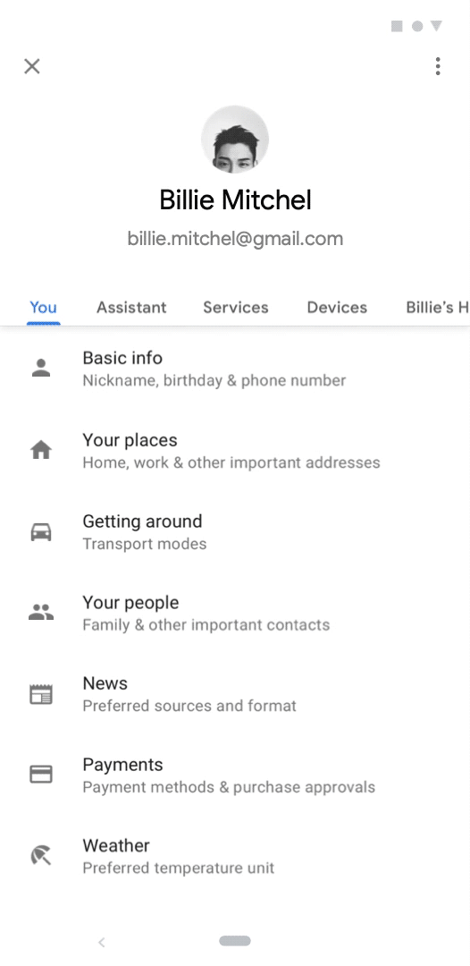 Your News Update settings