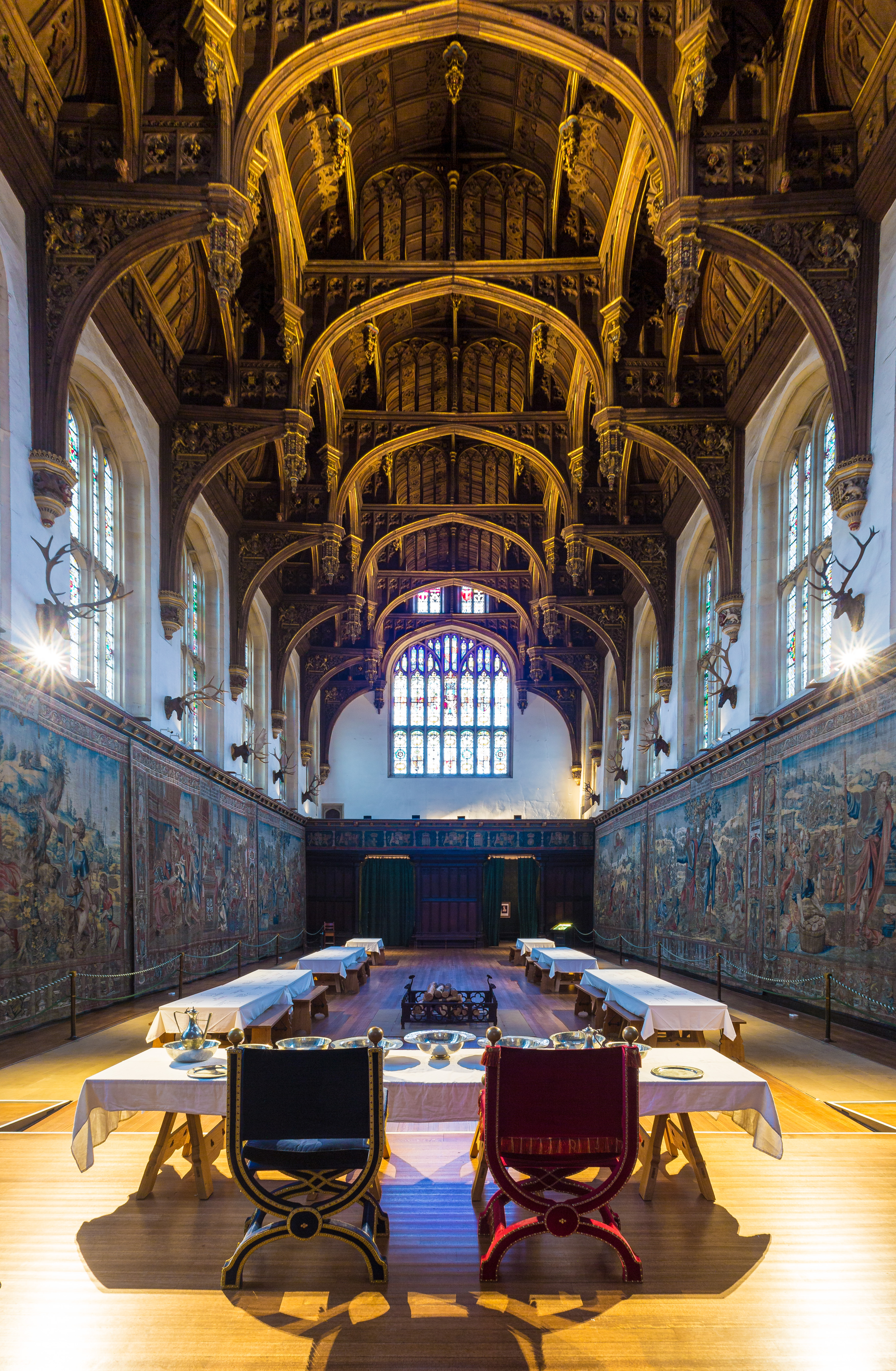 A photo showing the Great Hall built by King Henry VIII. The Hall is an entranceway to the King’s state apartments and was a communal dining room.