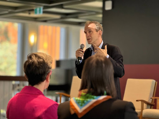 Discussing how Australia can make the most of the AI Opportunity during a talk at ANU