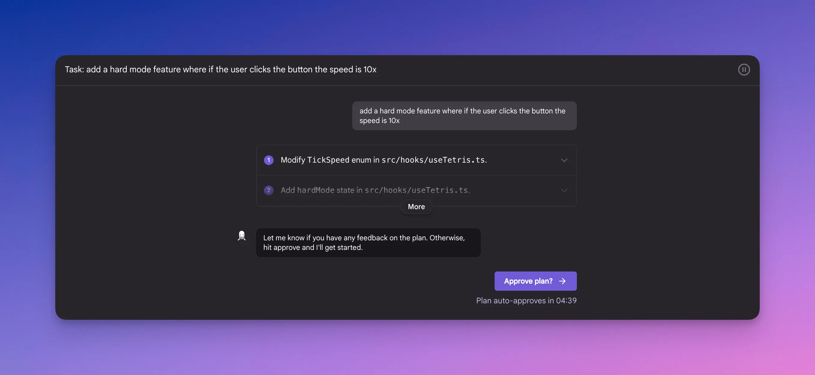 Prompt a task and approve Jules’ plan